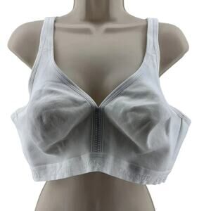 Lane Bryant Cacique White Cotton Lightly Lined No-Wire Full Coverage Bra 42D
